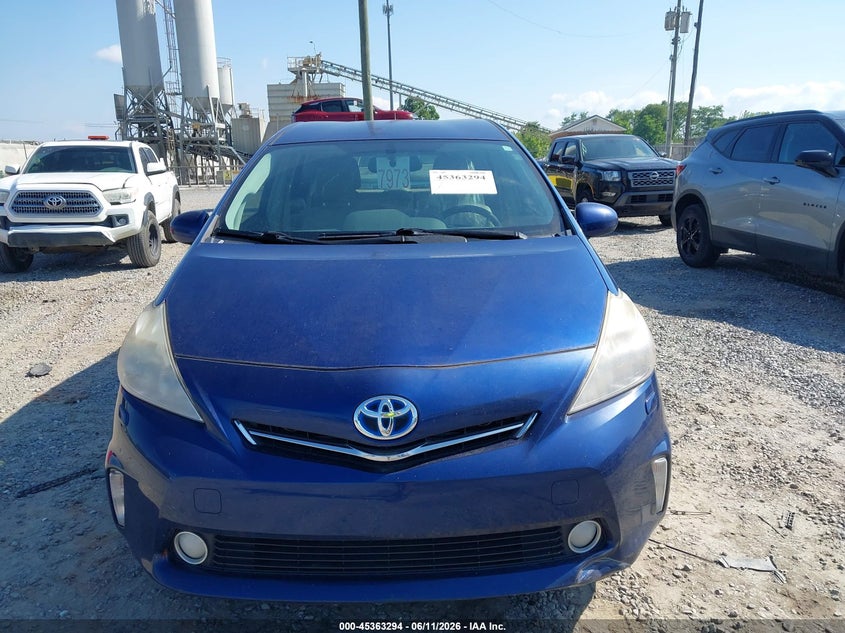 2012 TOYOTA PRIUS V (+) WAGON 1.8L I-4 DOHC, VVT, 98HP