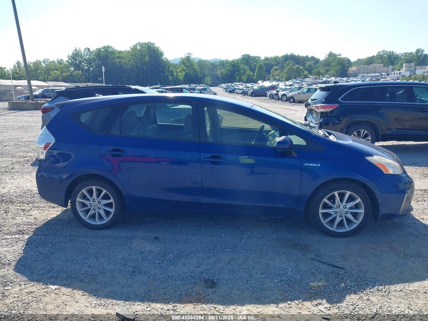 2012 TOYOTA PRIUS V (+) WAGON 1.8L I-4 DOHC, VVT, 98HP