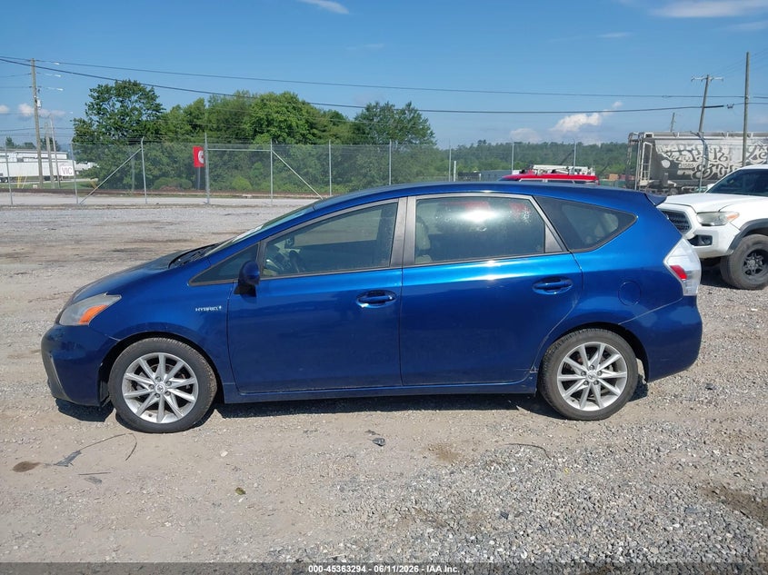 2012 TOYOTA PRIUS V (+) WAGON 1.8L I-4 DOHC, VVT, 98HP