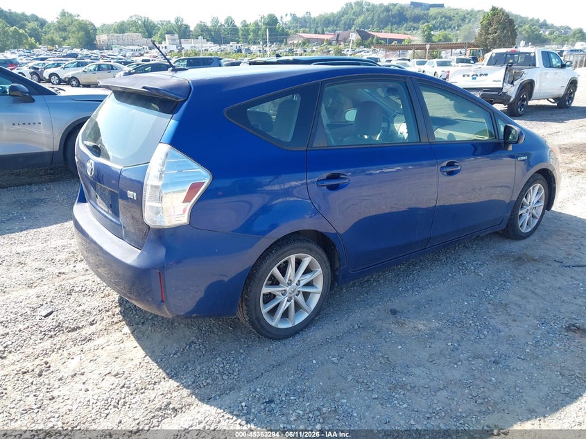 2012 TOYOTA PRIUS V (+) WAGON 1.8L I-4 DOHC, VVT, 98HP
