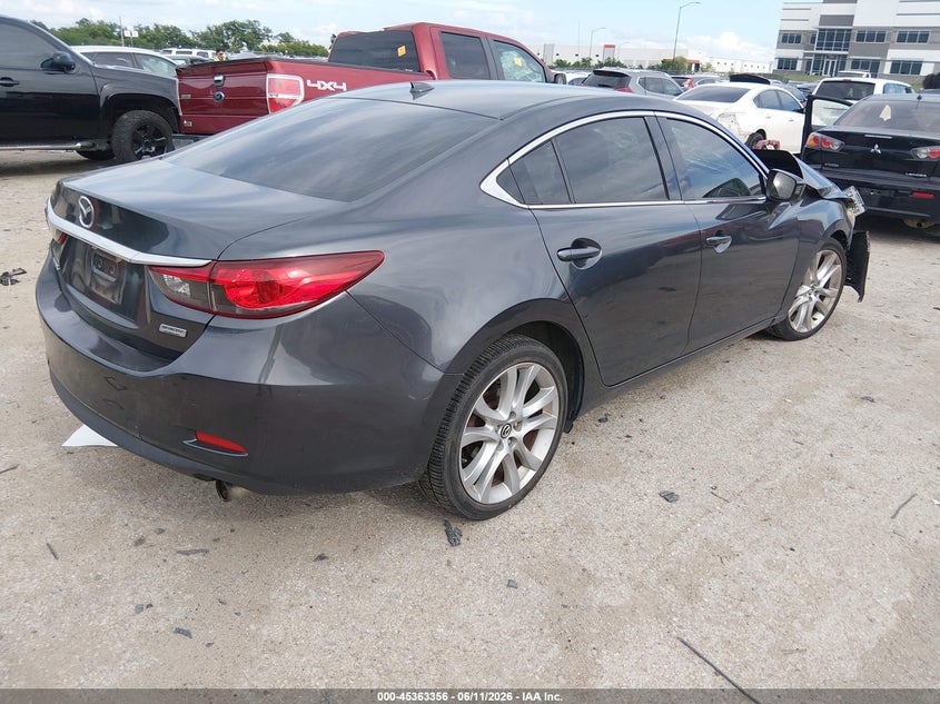 Vin: jm1gj1v55g1446803, lot: 45861317, mazda mazda6 i touring 20164