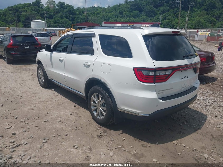 Vin: 1c4rdjag2hc666316, lot: 45861360, dodge durango sxt awd 20173