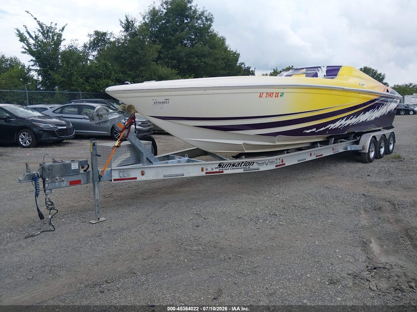 2007 SUNSATION 32FT BOAT W/ TRLR auction photo 2