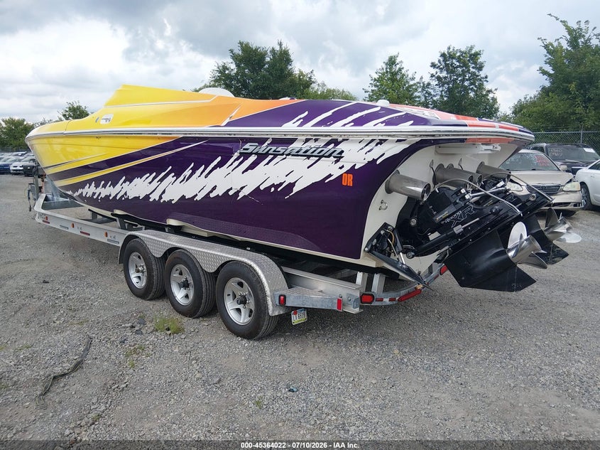2007 SUNSATION 32FT BOAT W/ TRLR auction photo 3