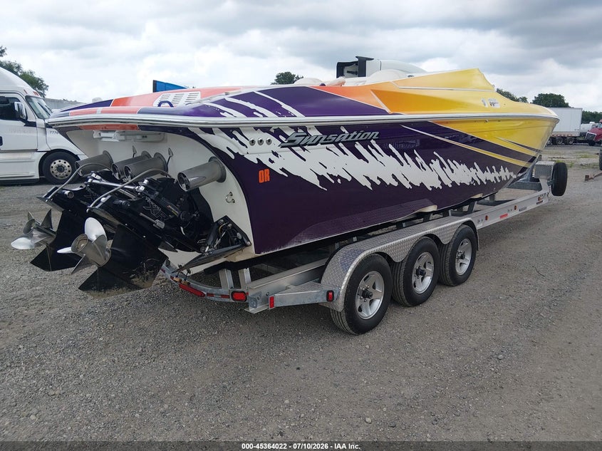 2007 SUNSATION 32FT BOAT W/ TRLR auction photo 4
