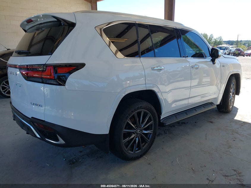 Vin: jtjmb7cx3s4082442, lot: 45862332, lexus lx 600 f sport 20254