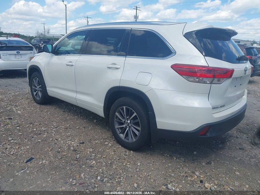 Vin: 5tdjzrfh4hs521856, lot: 45862563, toyota highlander xle 20173