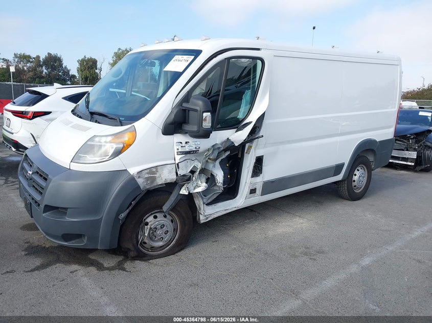 Vin: 3c6trvag6he542578, lot: 45862759, ram promaster 1500 low roof 136 wb 20172
