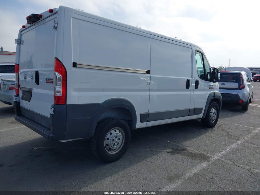 Vin: 3c6trvag6he542578, lot: 45862759, ram promaster 1500 low roof 136 wb 20174