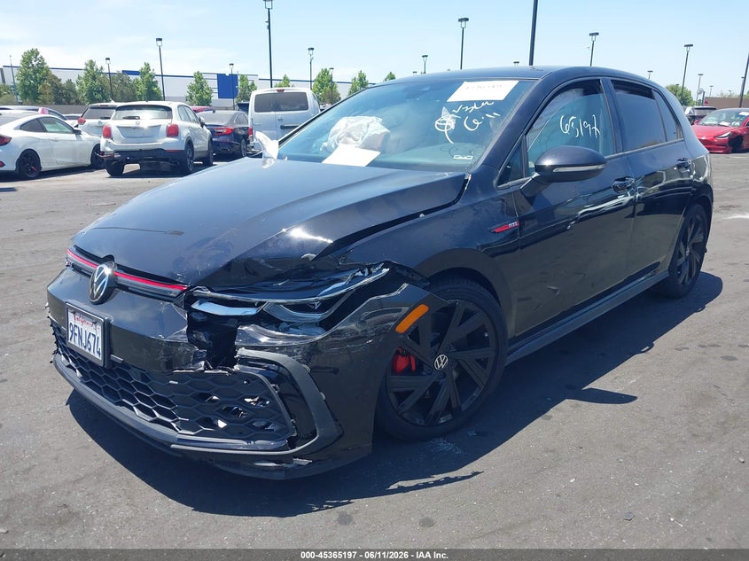 Vin: wvw3a7cdxpw145670, lot: 45863158, volkswagen golf gti 2.0t se 20232