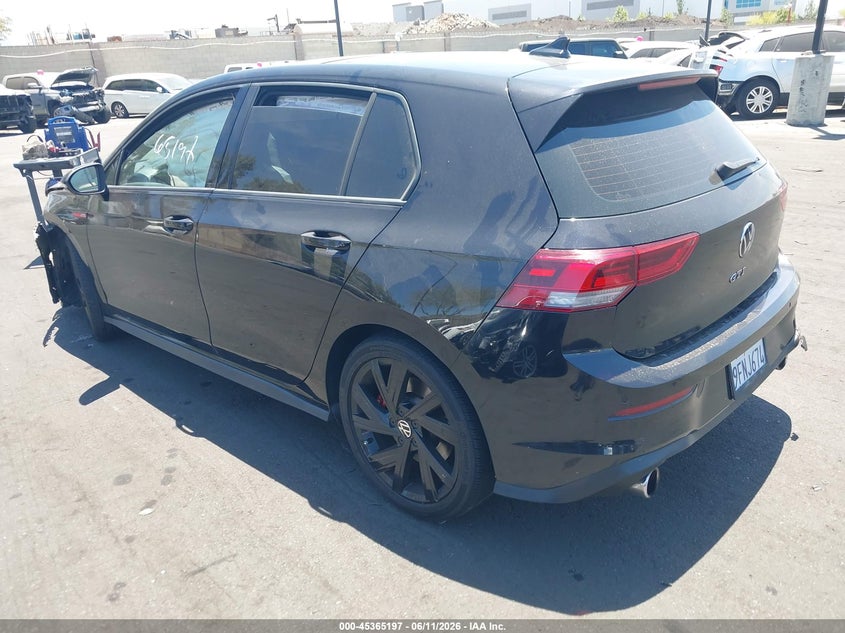 Vin: wvw3a7cdxpw145670, lot: 45863158, volkswagen golf gti 2.0t se 20233