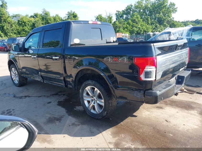 Vin: 1ftew1eg5jfd91399, lot: 45863216, ford f-150 platinum 20183