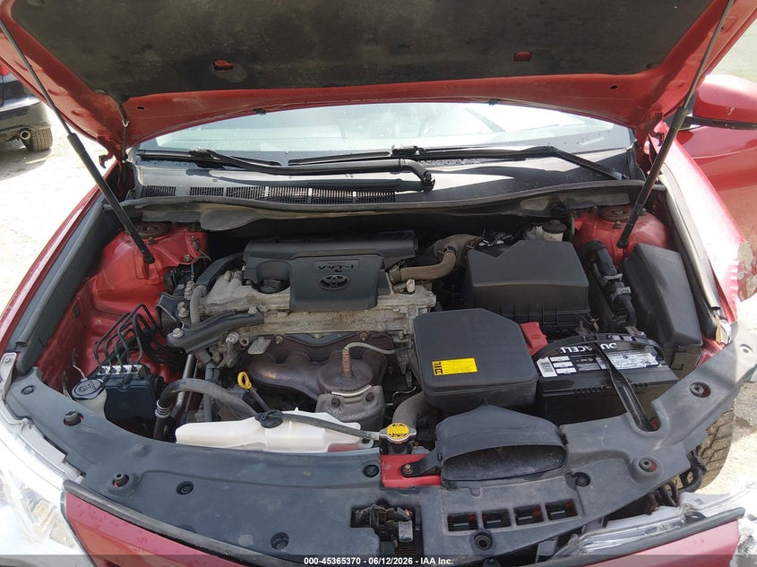 2012 TOYOTA CAMRY SEDAN 2.5L I-4 DOHC, VVT, 173HP