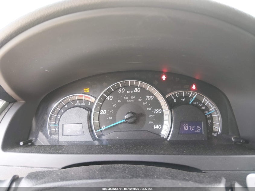 2012 TOYOTA CAMRY SEDAN 2.5L I-4 DOHC, VVT, 173HP