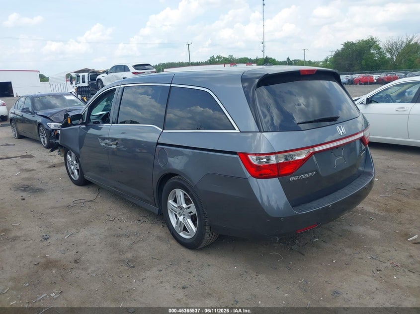 Vin: 5fnrl5h9xcb002696, lot: 45863498, honda odyssey touring/touring elite 20123