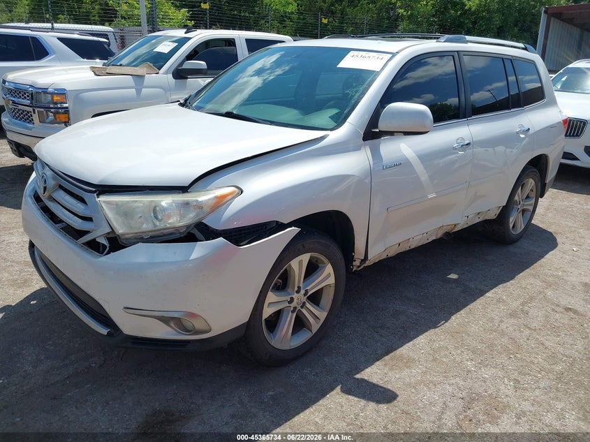 Vin: 5tdyk3eh3ds120424, lot: 45863695, toyota highlander limited v6 20132
