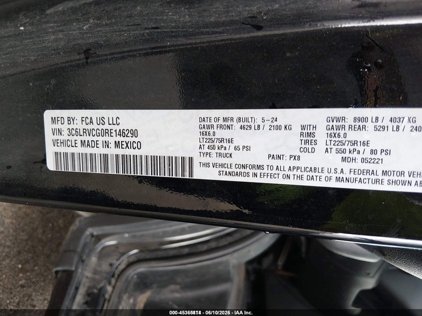 2024 RAM PROMASTER 2500 TRADESMAN HIGH ROOF 136 WB W/PASS SEAT · Фото 9