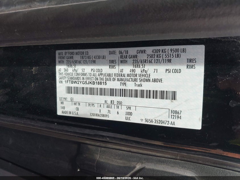 2018 FORD TRANSIT-350 — Photo 9