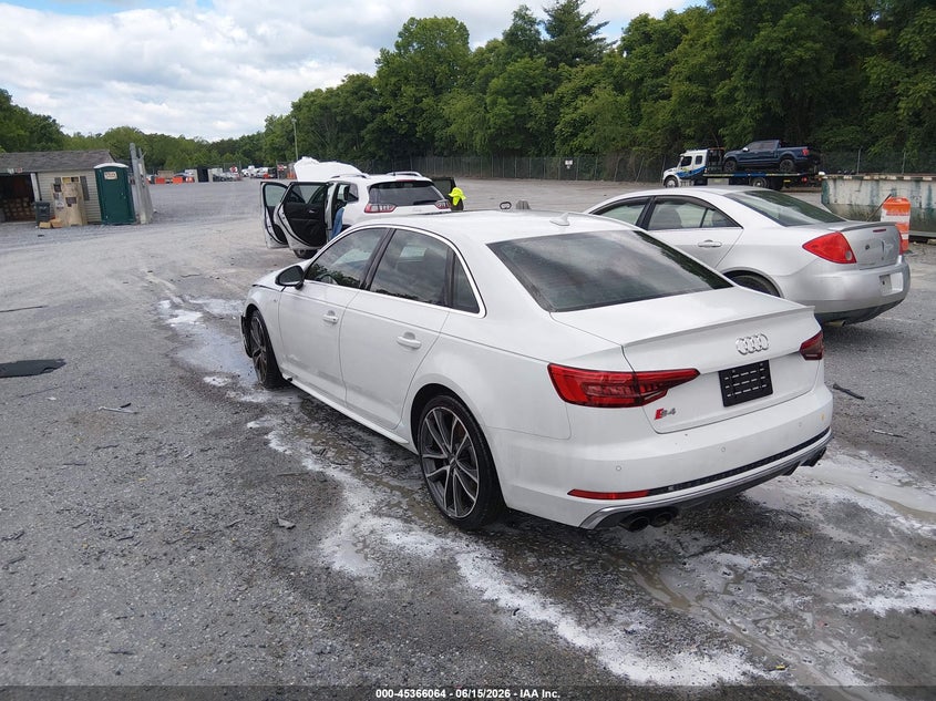 Vin: waub4af40ja002868, lot: 45864025, audi s4 3.0t premium plus 20183