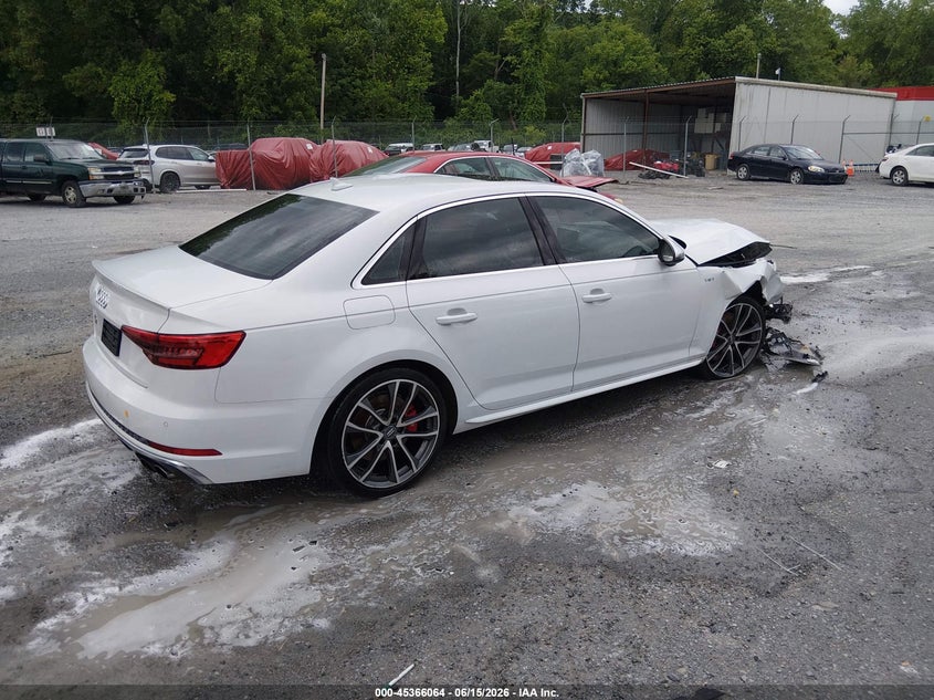 Vin: waub4af40ja002868, lot: 45864025, audi s4 3.0t premium plus 20184