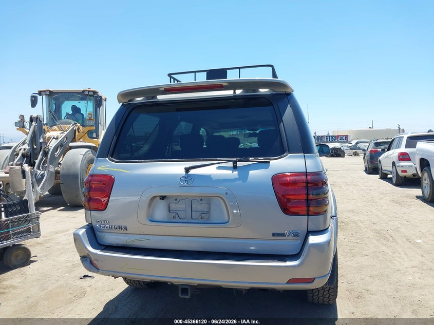 2002 Toyota Sequoia Limited V8 VIN: 5TDZT38A42S091383 Lot: 45366120