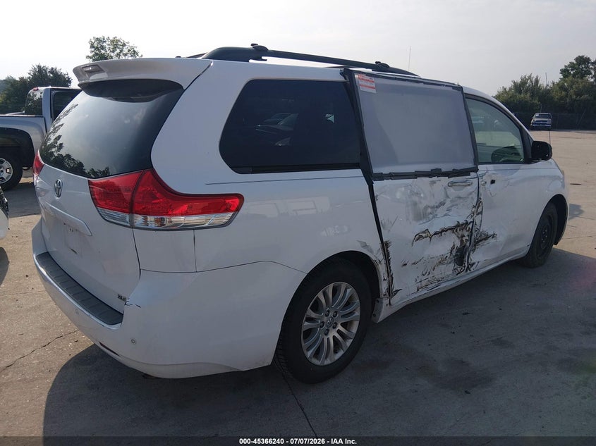 Vin: 5tdyk3dc6ds287088, lot: 45864201, toyota sienna xle/limited 20134