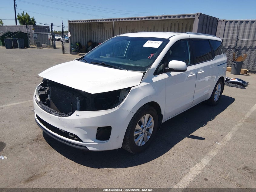 Vin: kndmb5c15g6119568, lot: 45864835, kia sedona lx 20162