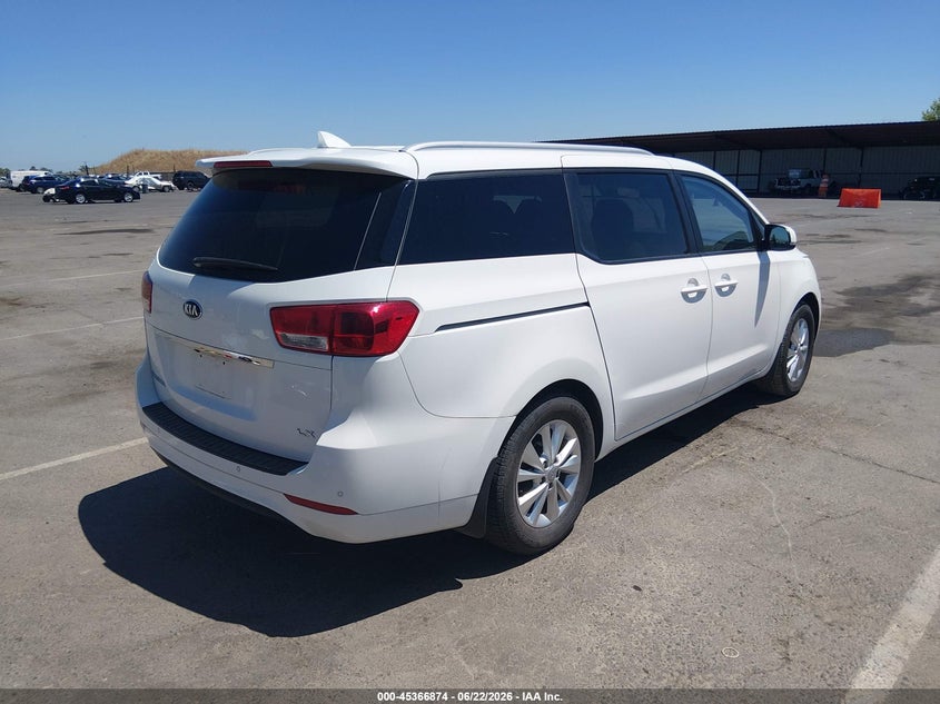 Vin: kndmb5c15g6119568, lot: 45864835, kia sedona lx 20164