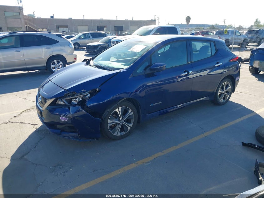 Vin: 1n4bz1cp6kc313073, lot: 45865137, nissan leaf sl plus 20192
