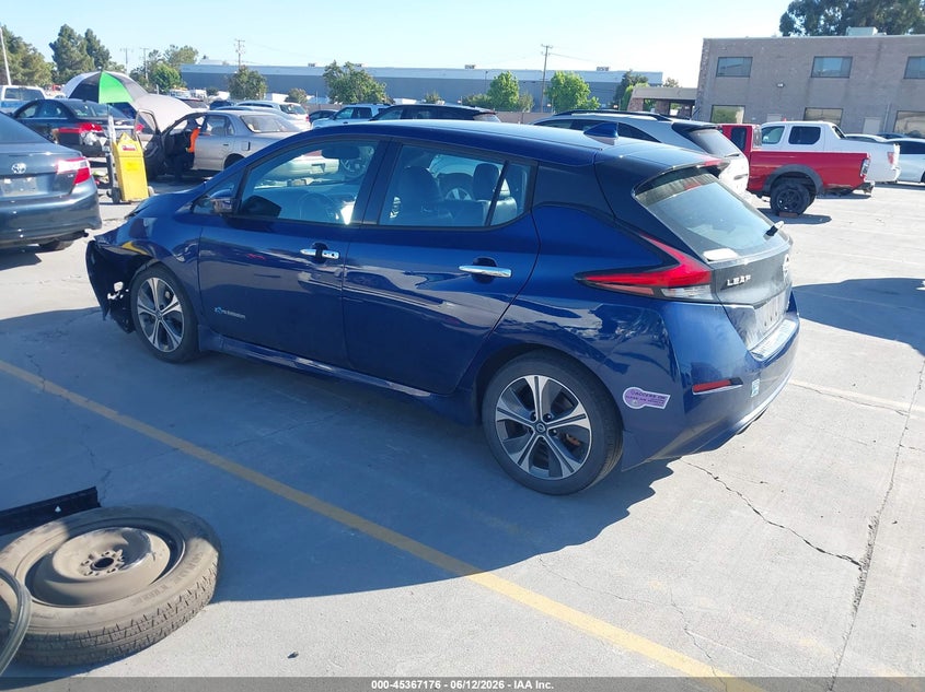 Vin: 1n4bz1cp6kc313073, lot: 45865137, nissan leaf sl plus 20193