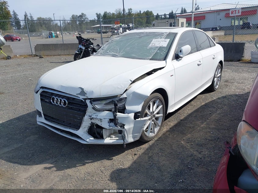 2015 AUDI A4 SEDAN 2.0L I-4 DI, DOHC, VVT, TURBO, 220HP