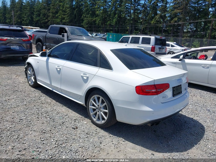 2015 AUDI A4 SEDAN 2.0L I-4 DI, DOHC, VVT, TURBO, 220HP