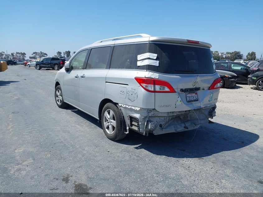 Vin: jn8ae2kp8h9170033, lot: 45865584, nissan quest sv 20173