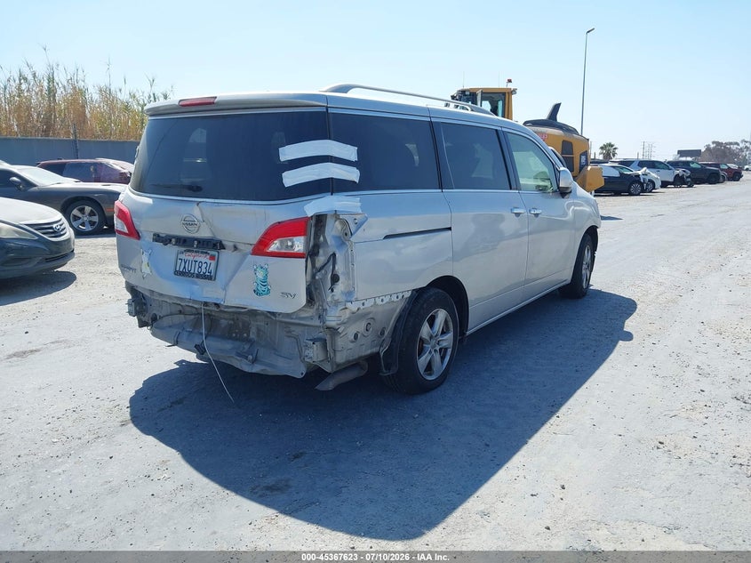 Vin: jn8ae2kp8h9170033, lot: 45865584, nissan quest sv 20174