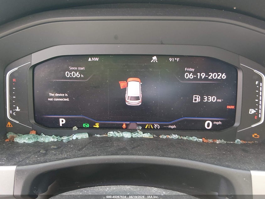 2019 Volkswagen Atlas 3.6L V6 Sel VIN: 1V2MR2CA3KC593375 Lot: 45367634
