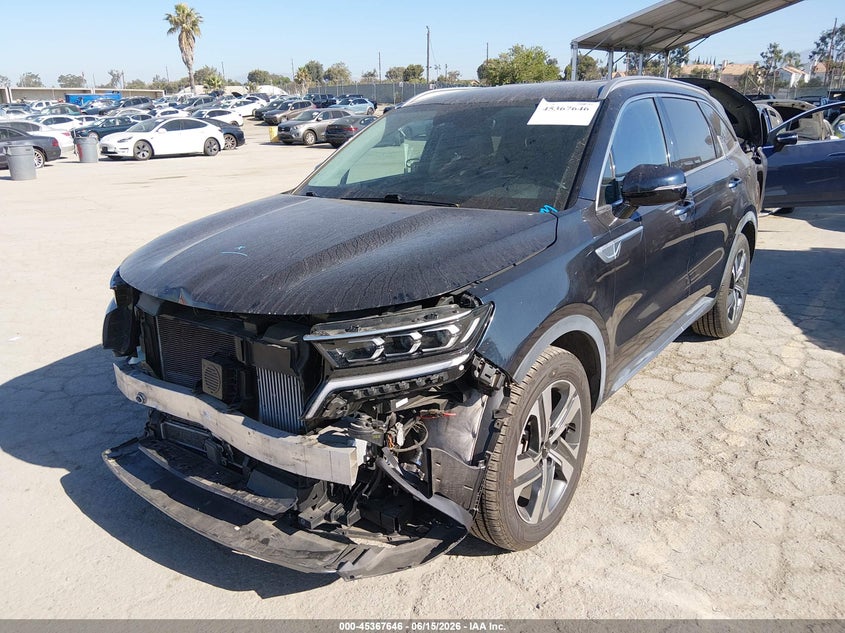Vin: kndrjdlh4n5069331, lot: 45865607, kia sorento plug-in hybrid sx 20222