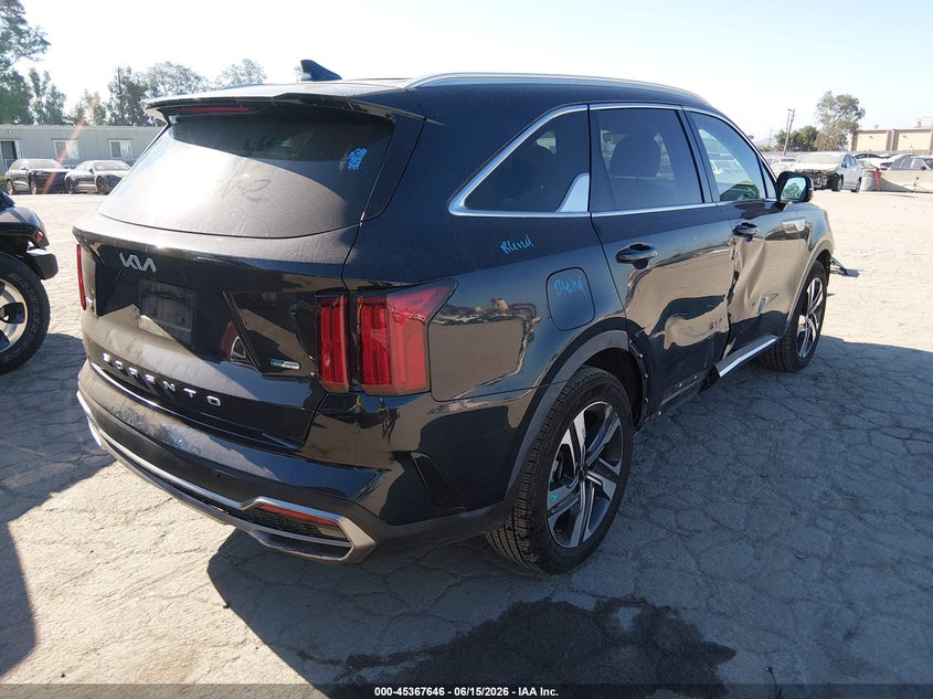 Vin: kndrjdlh4n5069331, lot: 45865607, kia sorento plug-in hybrid sx 20224