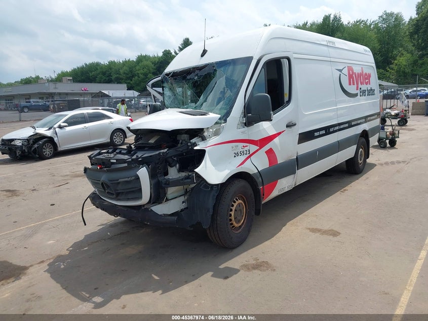 VIN: W2W4ECHY3KP199593 2019 FREIGHTLINER SPRINTER 2500 HIGH ROOF V6
