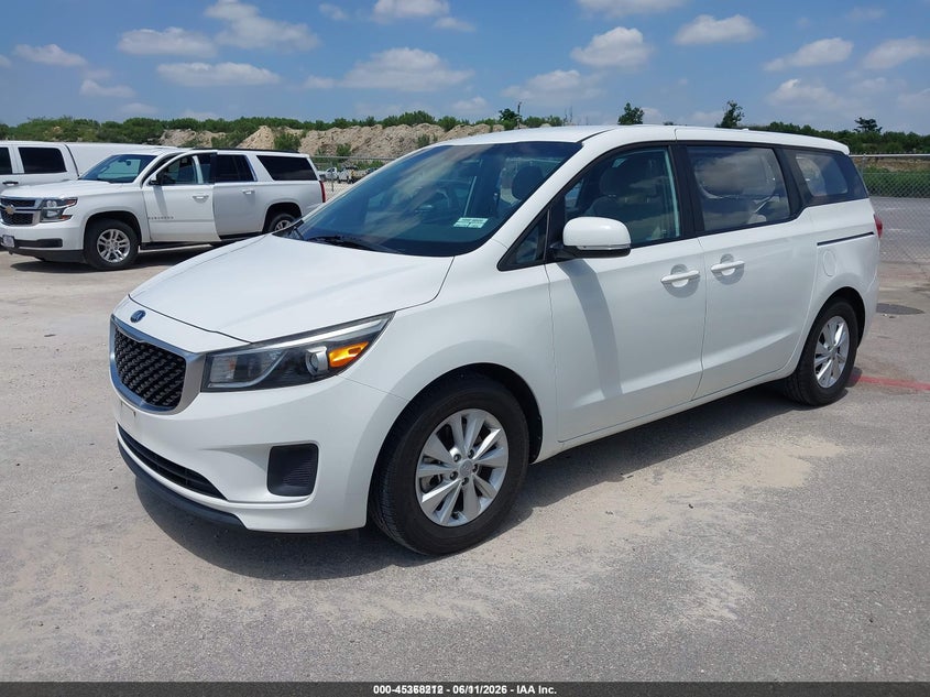 Vin: kndma5c18j6400967, lot: 45866198, kia sedona l 20182