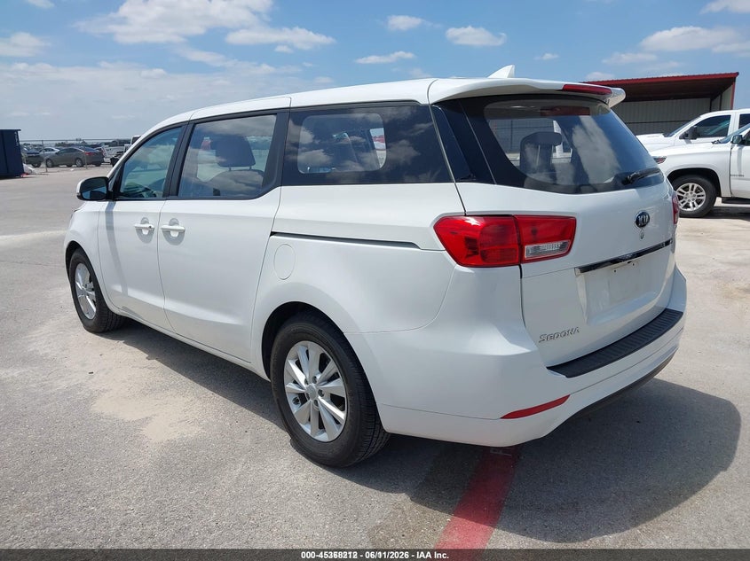 Vin: kndma5c18j6400967, lot: 45866198, kia sedona l 20183