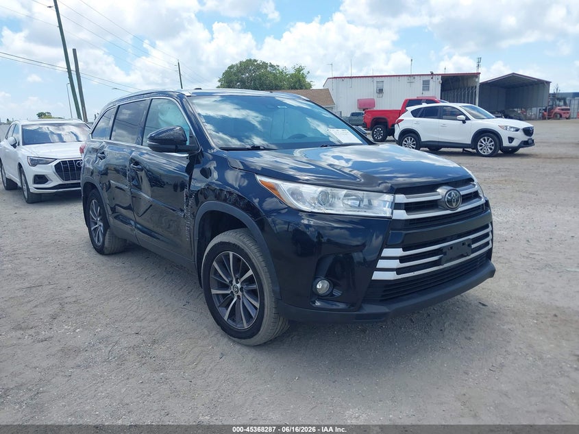 Vin: 5tdjzrfh0ks702735, lot: 45866273, toyota highlander xle 2019 img_1