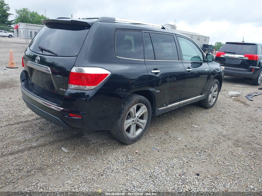 Vin: 5tddk3eh0ds217644, lot: 45866342, toyota highlander limited v6 20134