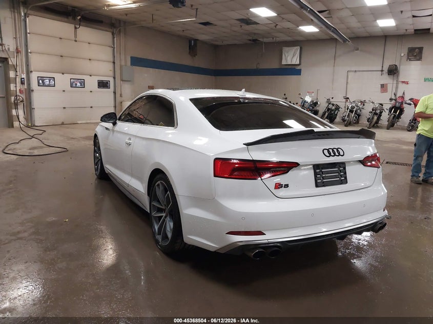 Vin: waup4af52ja002143, lot: 45866490, audi s5 3.0t premium plus 20183