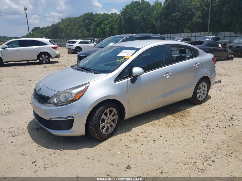 Vin: knadm4a39g6554485, lot: 45866561, kia rio lx 20162