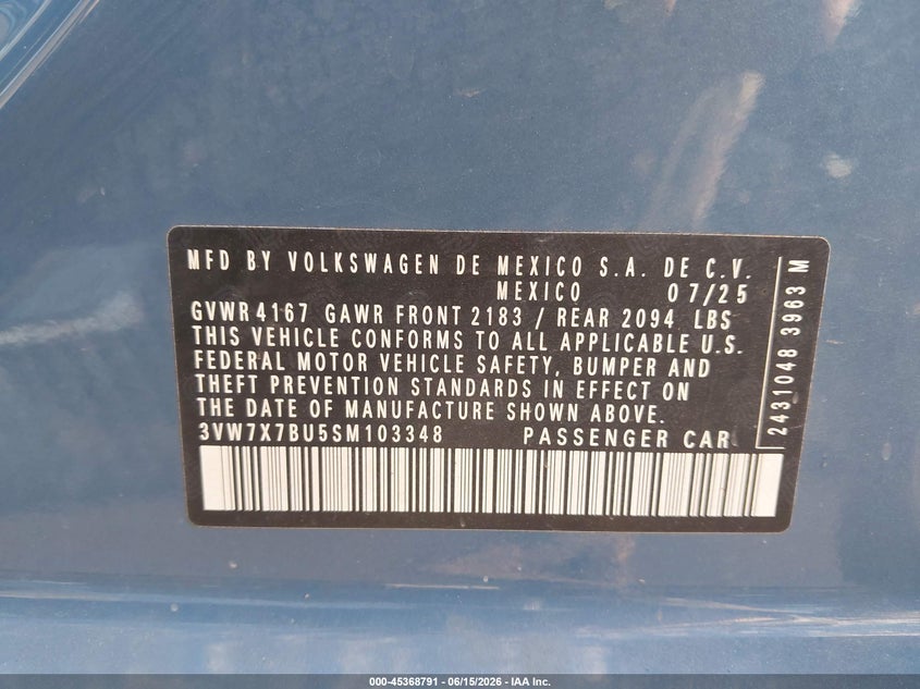 2025 VOLKSWAGEN JETTA 1.5T SE — Photo 9