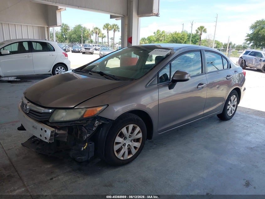 2012 Honda Civic Lx 19XFB2F50CE021297 photo 1