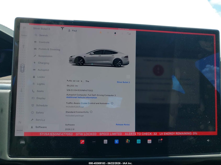 2022 TESLA MODEL S auction photo 7