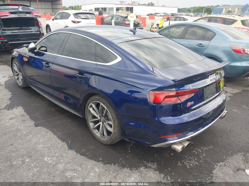 Vin: waub4cf55ja019928, lot: 45867277, audi s5 3.0t premium plus 20183