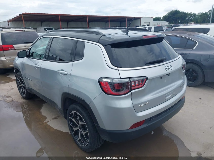 Vin: 3c4njdcn8st561182, lot: 45867340, jeep compass limited 4x4 20253