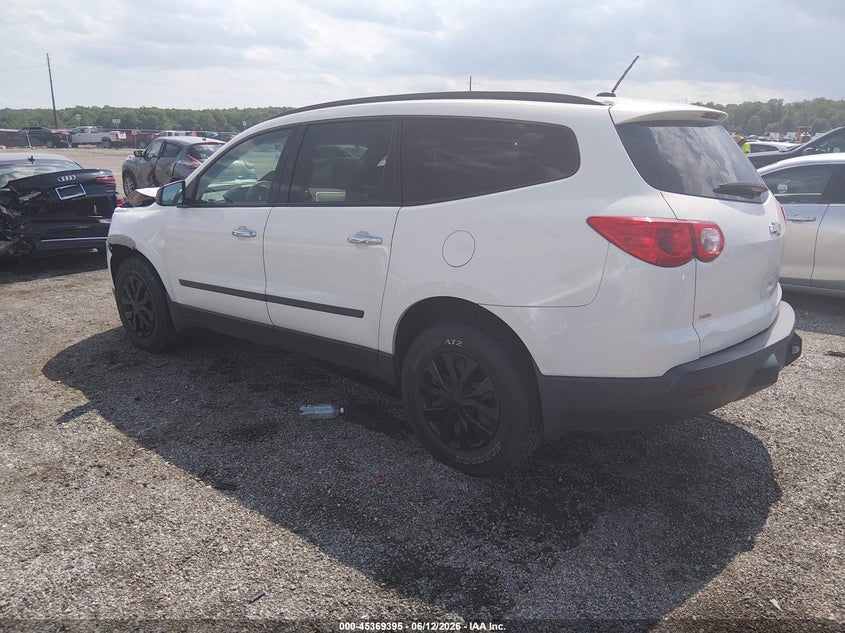 Vin: 1gnkvfed9cj203158, lot: 45867381, chevrolet traverse ls 20123